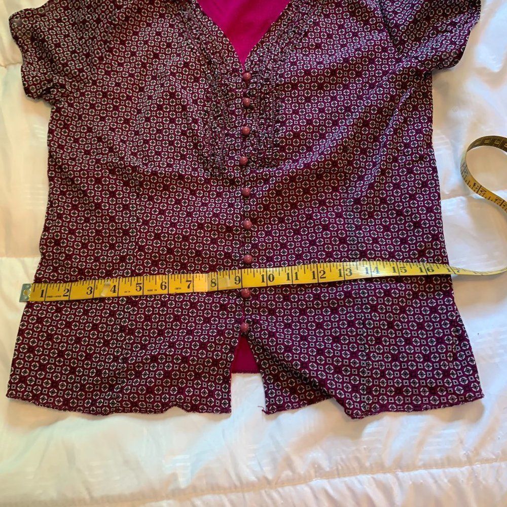 Pretty maroon Blouse, Size XL fits M - Picture 8 of 12